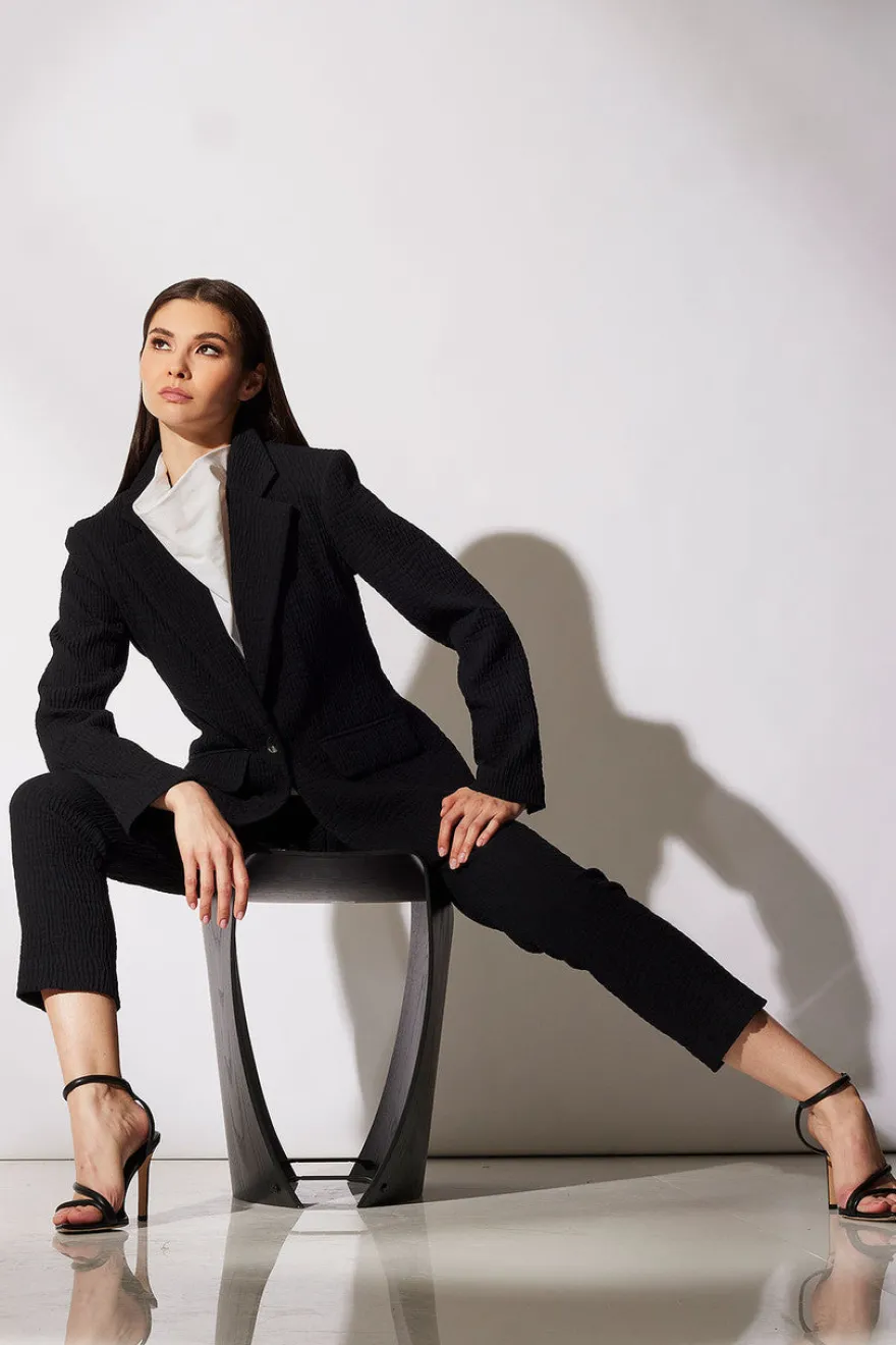 Compact Knit Side Zip Ankle Pants