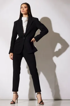 Compact Knit Side Zip Ankle Pants
