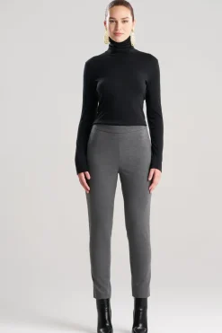 Compact Knit Side Zip Ankle Pants