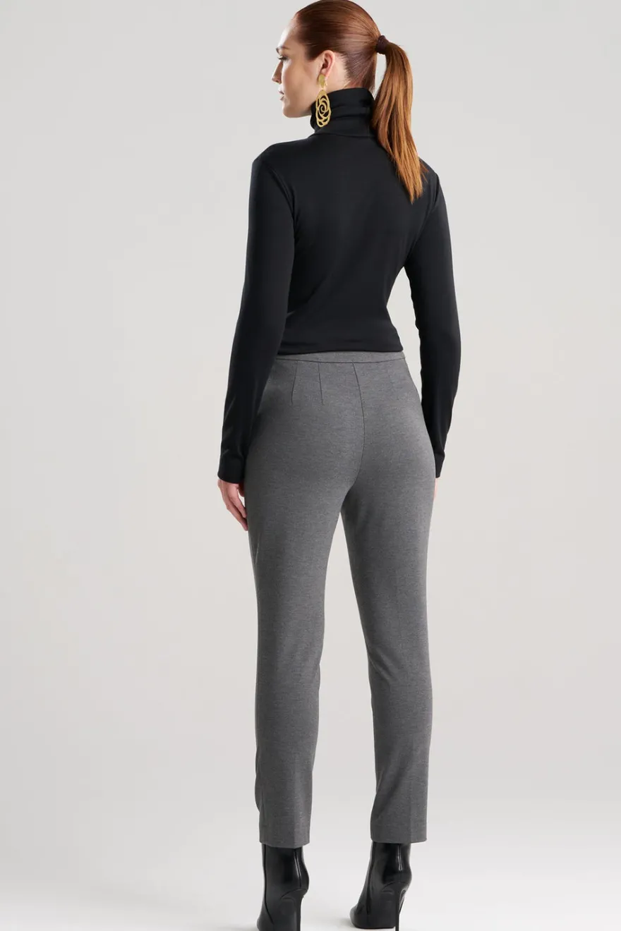 Compact Knit Side Zip Ankle Pants