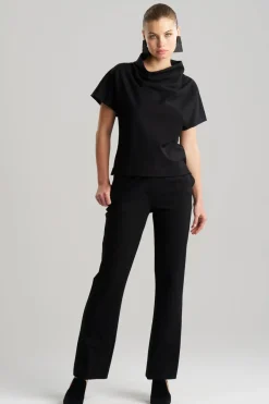 Compact Knit Wedge Funnel Top