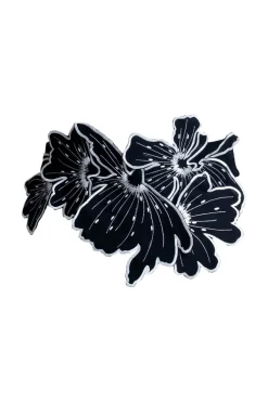 Cotton Chino Embroidered Floral Obi Belt