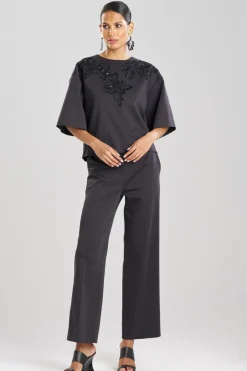 Cotton Chino Embroidered Top