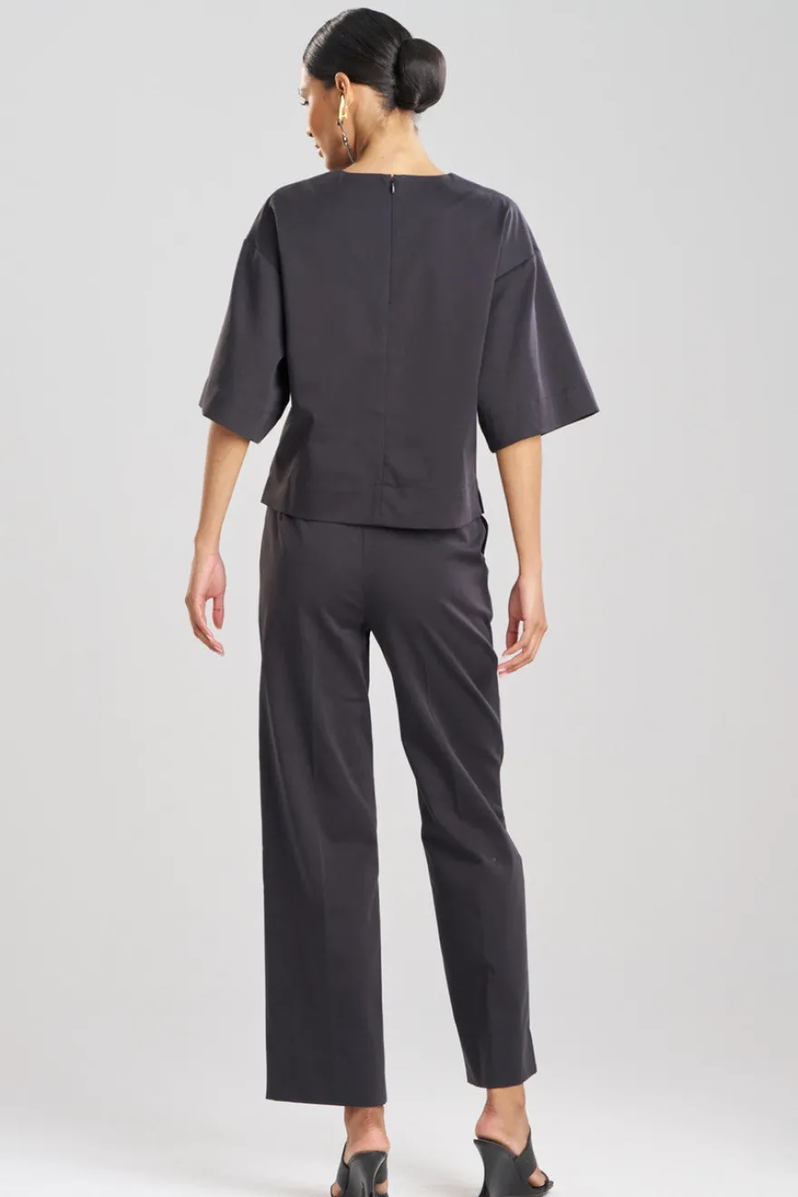 Cotton Chino Embroidered Top
