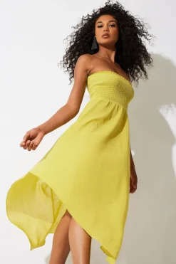 Cotton Gauze Bandeau Dress