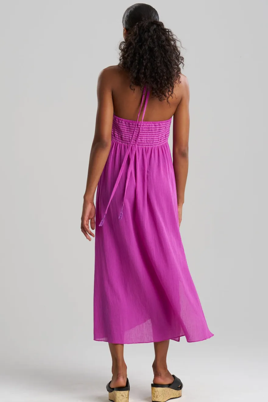 Cotton Gauze Halter Dress