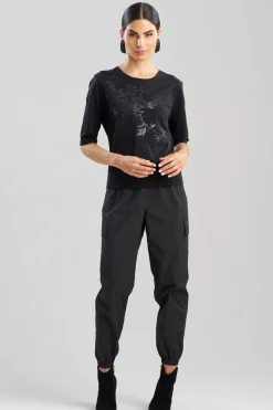 Cotton Jersey Embroidered T-Shirt