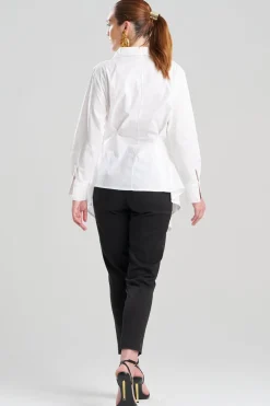 Cotton Poplin Handkerchief Hem Shirt