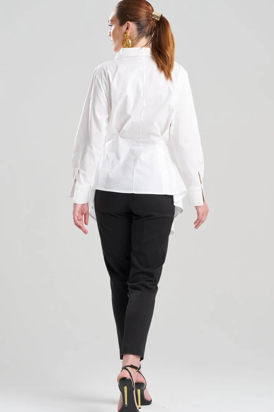 Cotton Poplin Handkerchief Hem Shirt