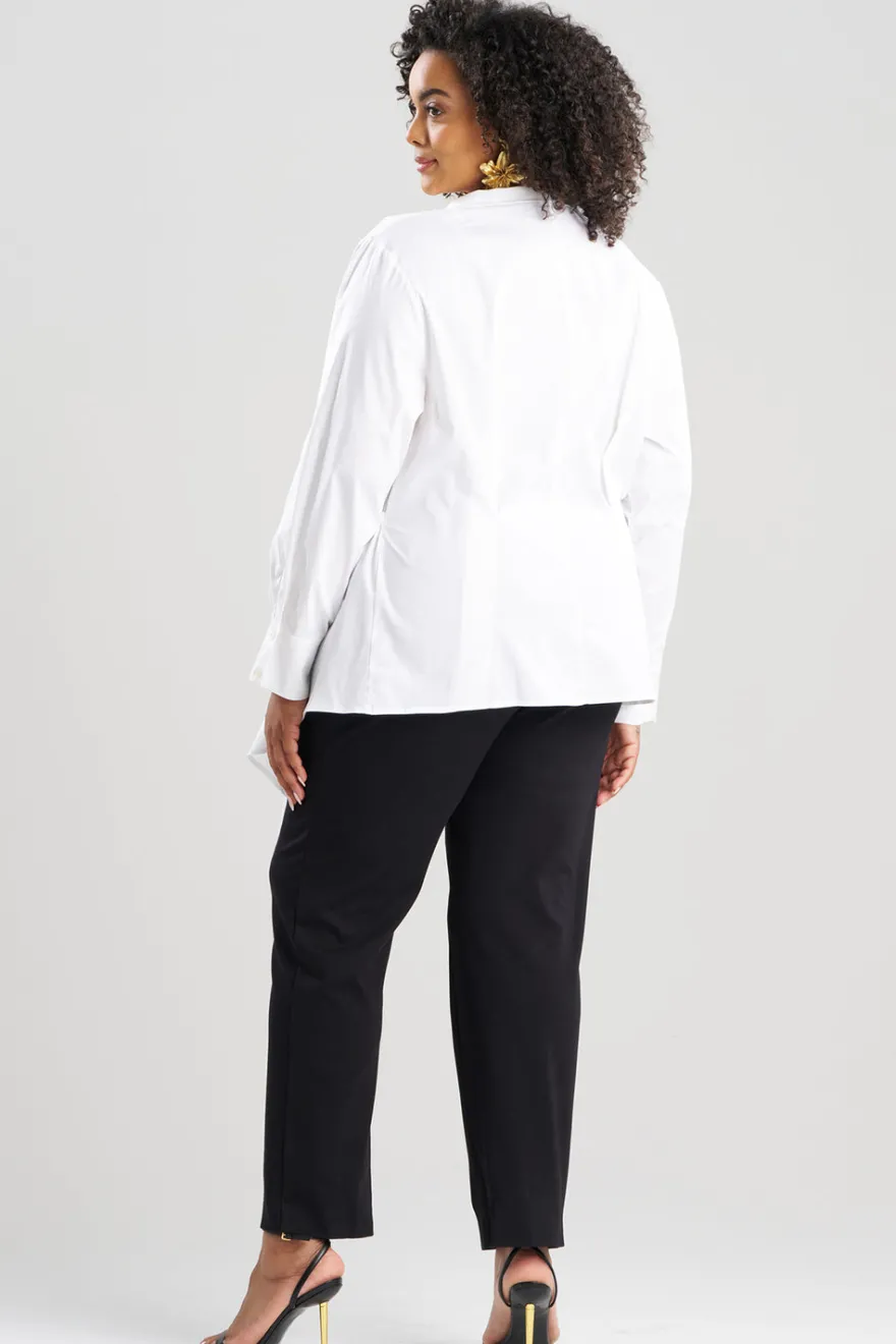 Cotton Poplin Handkerchief Hem Shirt
