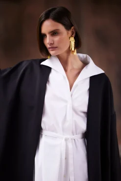 Cotton Poplin Handkerchief Hem Shirt