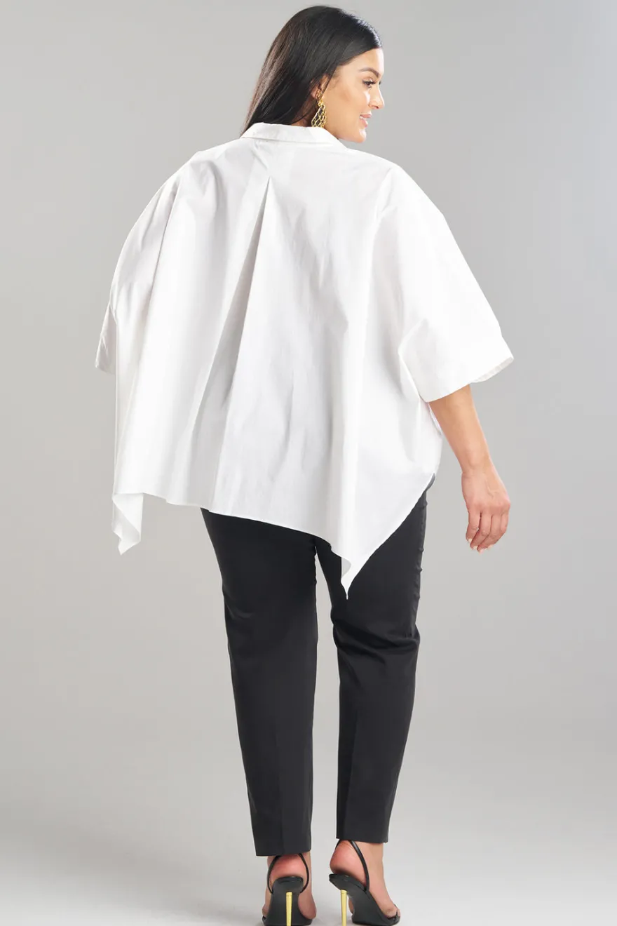 Cotton Poplin Oversized Caftan Shirt