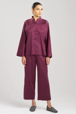 Cotton Sateen Essentials Mandarin PJ