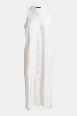 Cotton Silk Twill Sleeveless Tunic