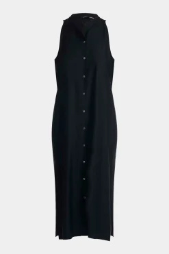 Cotton Silk Twill Sleeveless Tunic