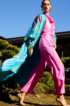 Couture Bali Embroidered Silk Robe