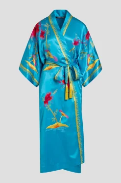 Couture Bali Embroidered Silk Robe