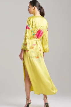 Couture Bali Embroidered Silk Caftan