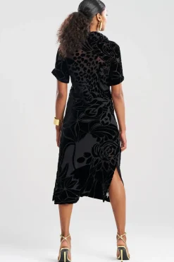 Couture Burnout Velvet Beaded Dress