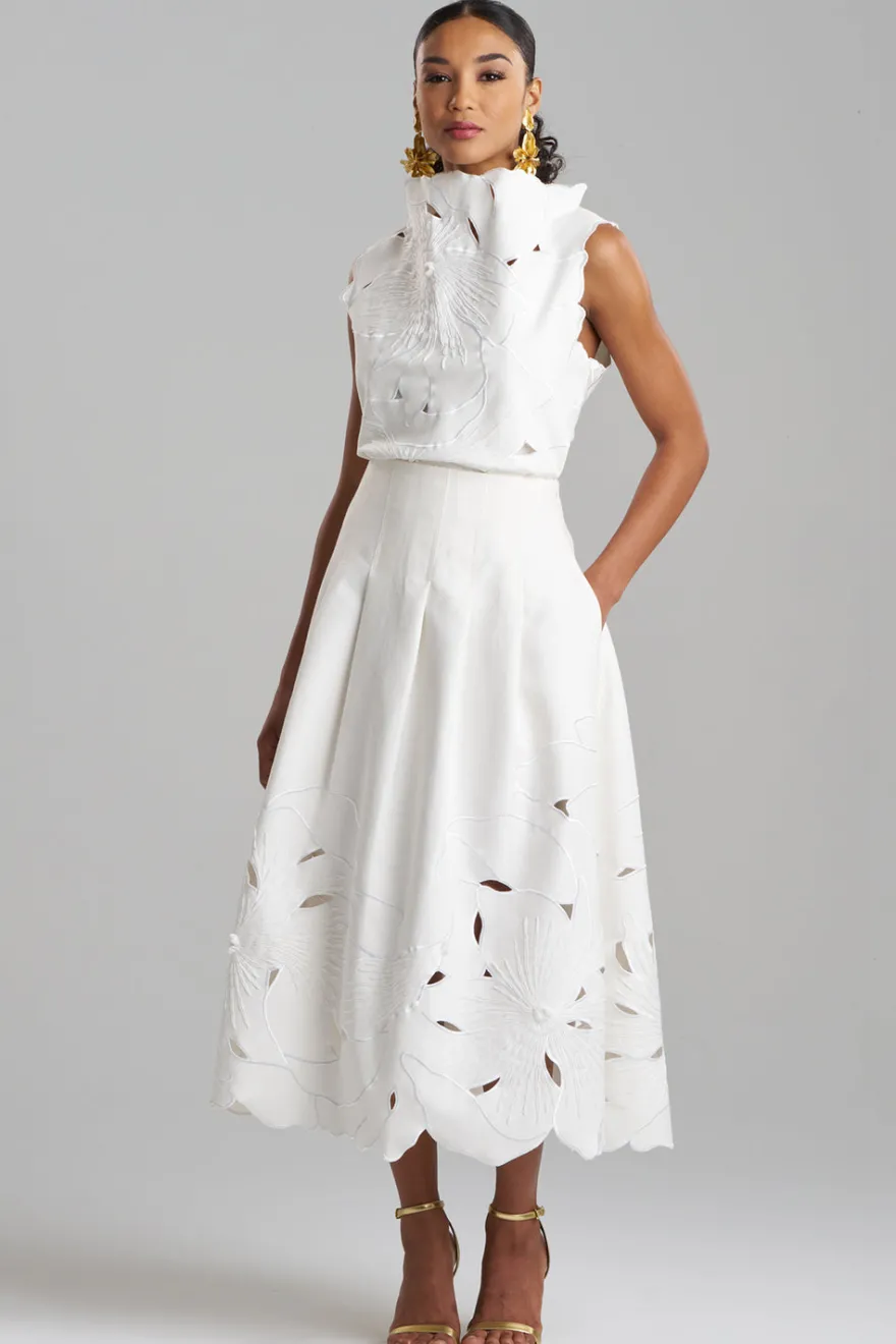 Couture Canvas Embellished Skirt