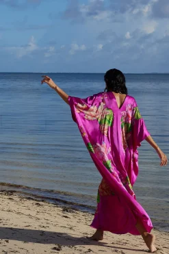 Couture Hanabi Beaded Silk Caftan