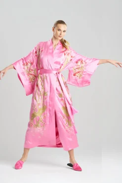 Couture Lotus Embroidered Silk Robe