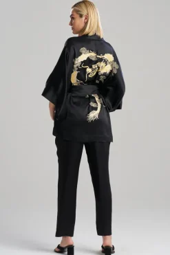 Couture Lucky Dragon Embroidered Silk Wrap