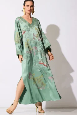 Couture Nara Embellished Silk Caftan