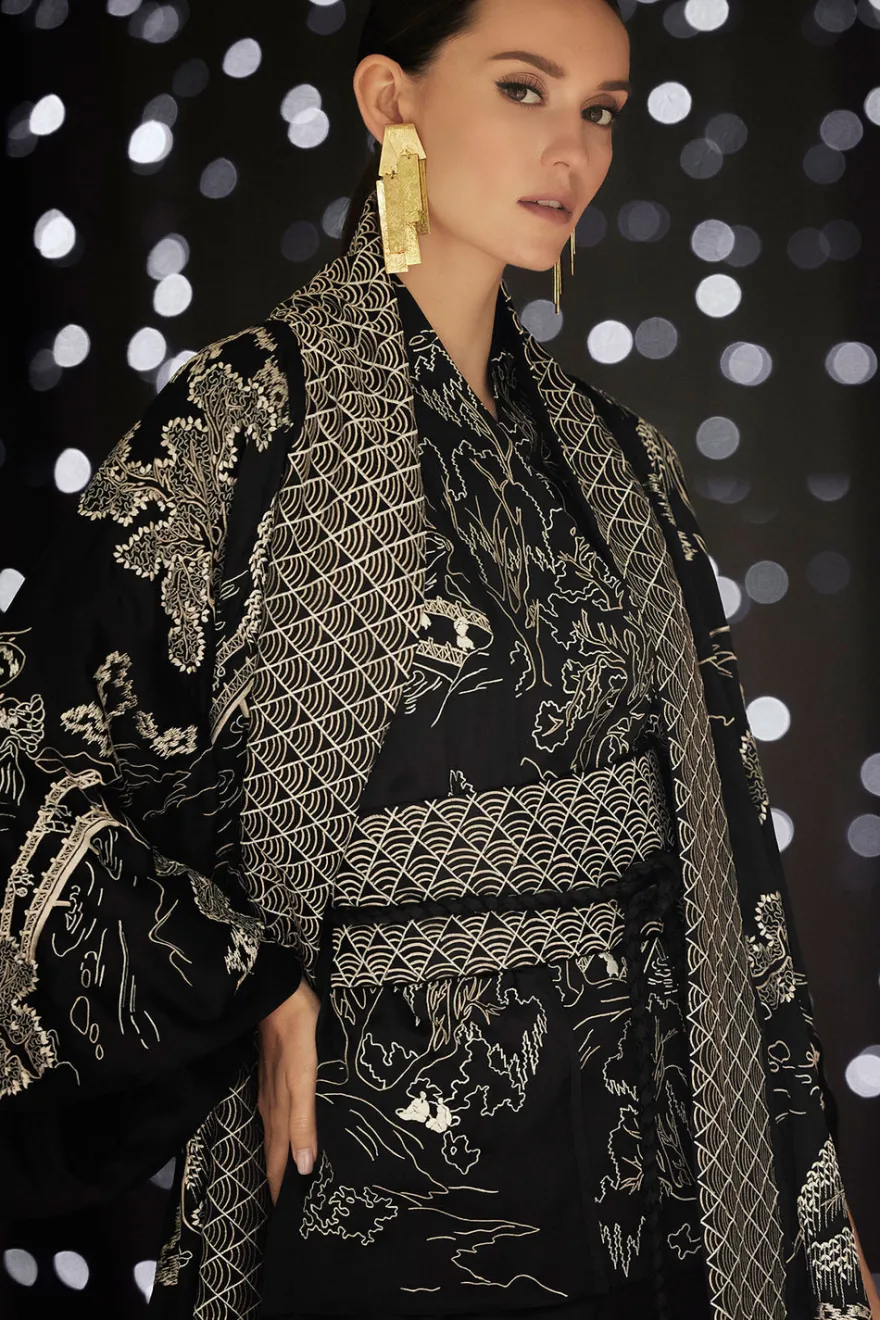 Couture Nara Embroidered Silk Vest