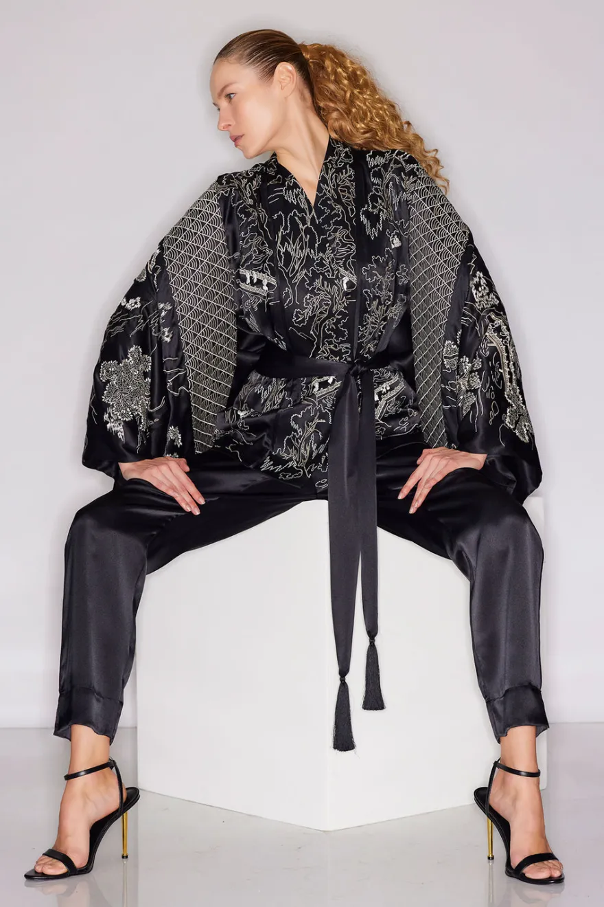 Couture Nara Embroidered Silk Vest