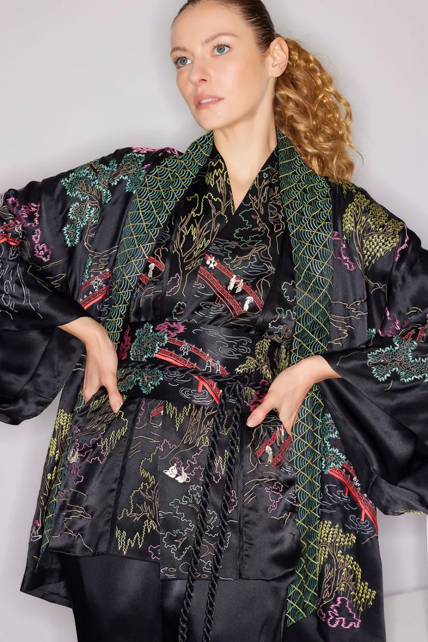 Couture Nara Multi Embroidered Silk Vest