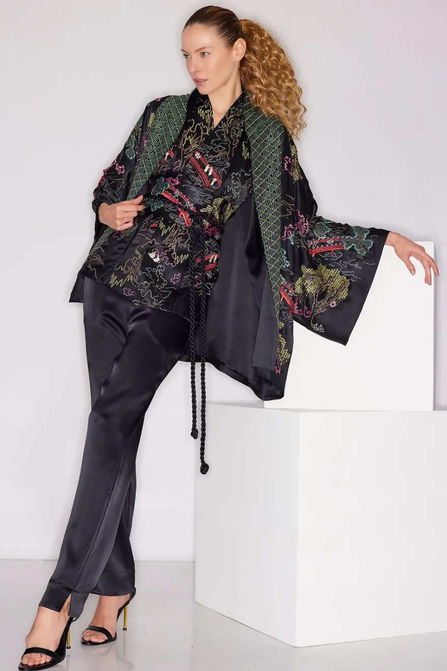 Couture Nara Multi Embroidered Silk Vest