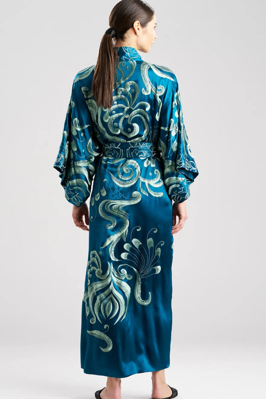 Couture Nouveau Embellished Silk Robe