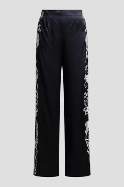 Couture Nouveau Embroidered Silk Pants