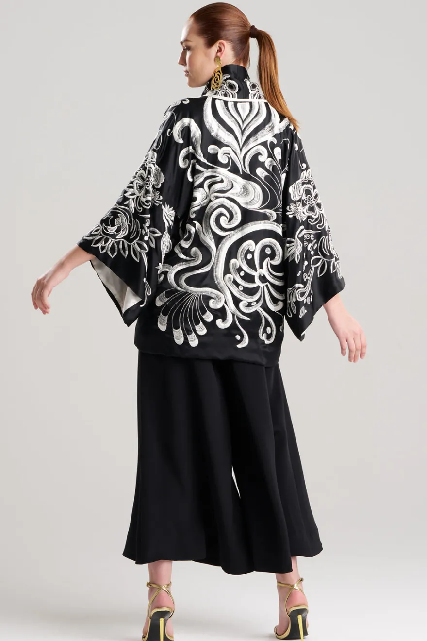 Couture Nouveau Embroidered Silk Kimono