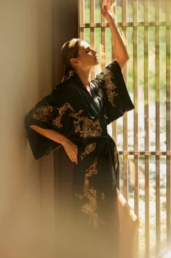 Couture Ottoman Embroidered Silk Robe