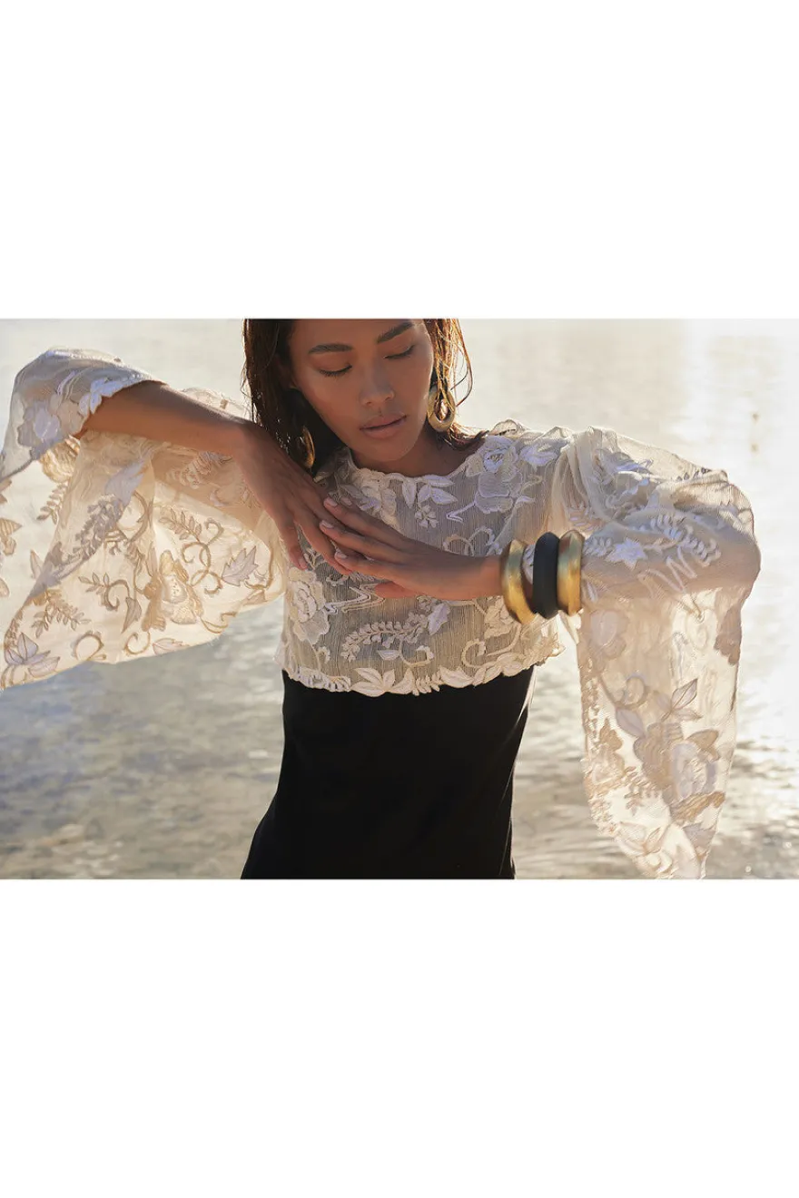 Couture Piña Embroidered Top