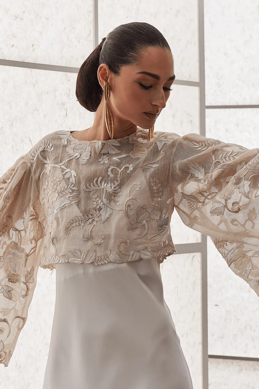 Couture Piña Embroidered Top