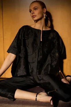 Couture Silk Dupioni Embellished Short Jacket