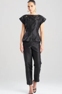 Couture Silk Dupioni Embellished Top