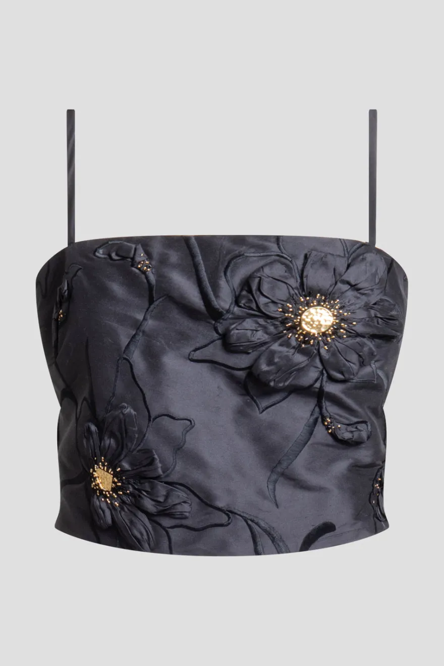 Couture Silk Dupioni Embellished Bustier