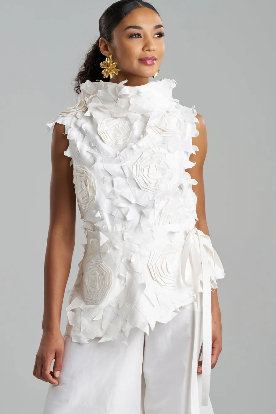 Couture Silk Dupioni Embellished Obi Belt