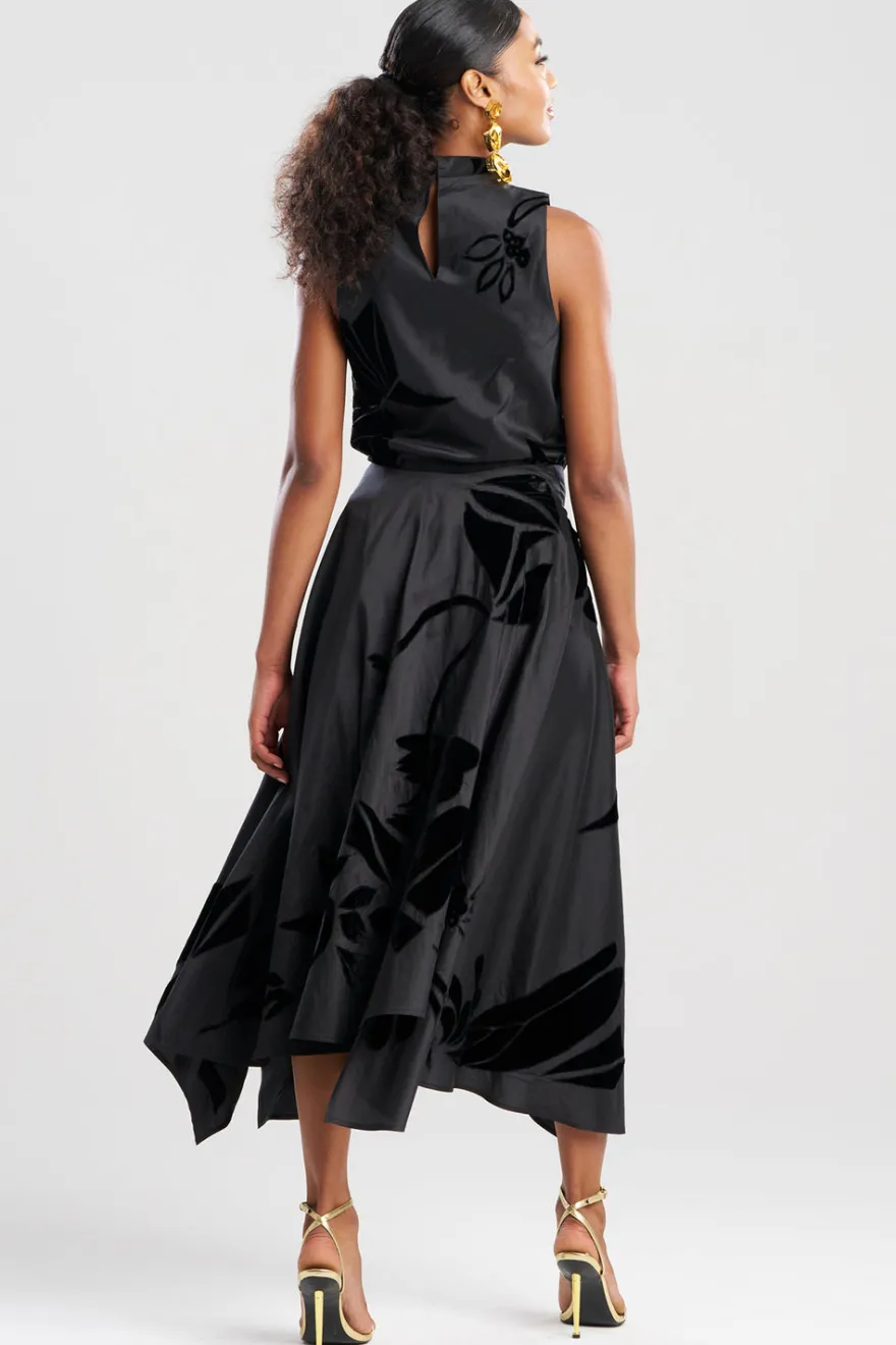 Couture Silk Dupioni Embroidered Skirt