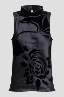 Couture Silk Dupioni Embroidered Halter Top