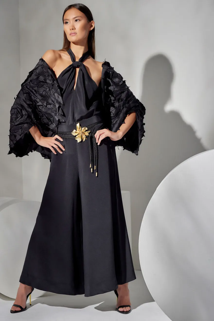 Couture Silk Dupioni Palazzo Pants