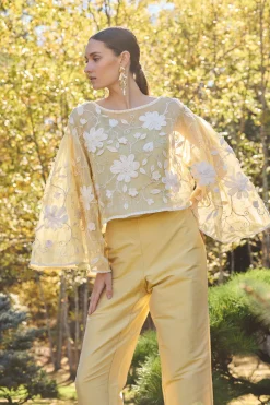 Couture Silk Dupioni Tapered Pants
