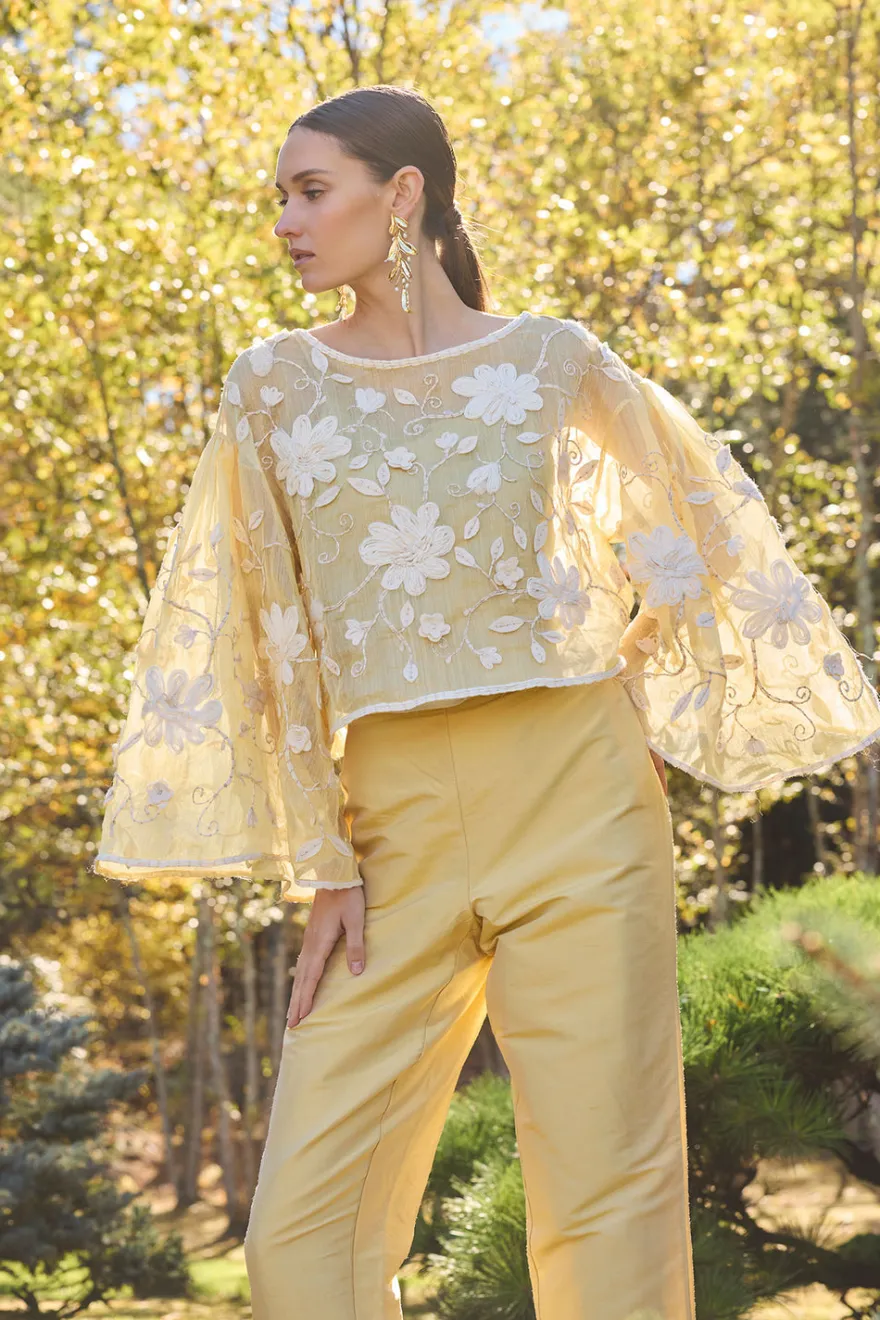 Couture Silk Dupioni Tapered Pants
