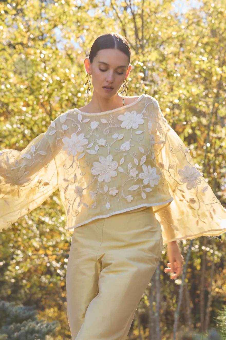 Couture Silk Dupioni Tapered Pants