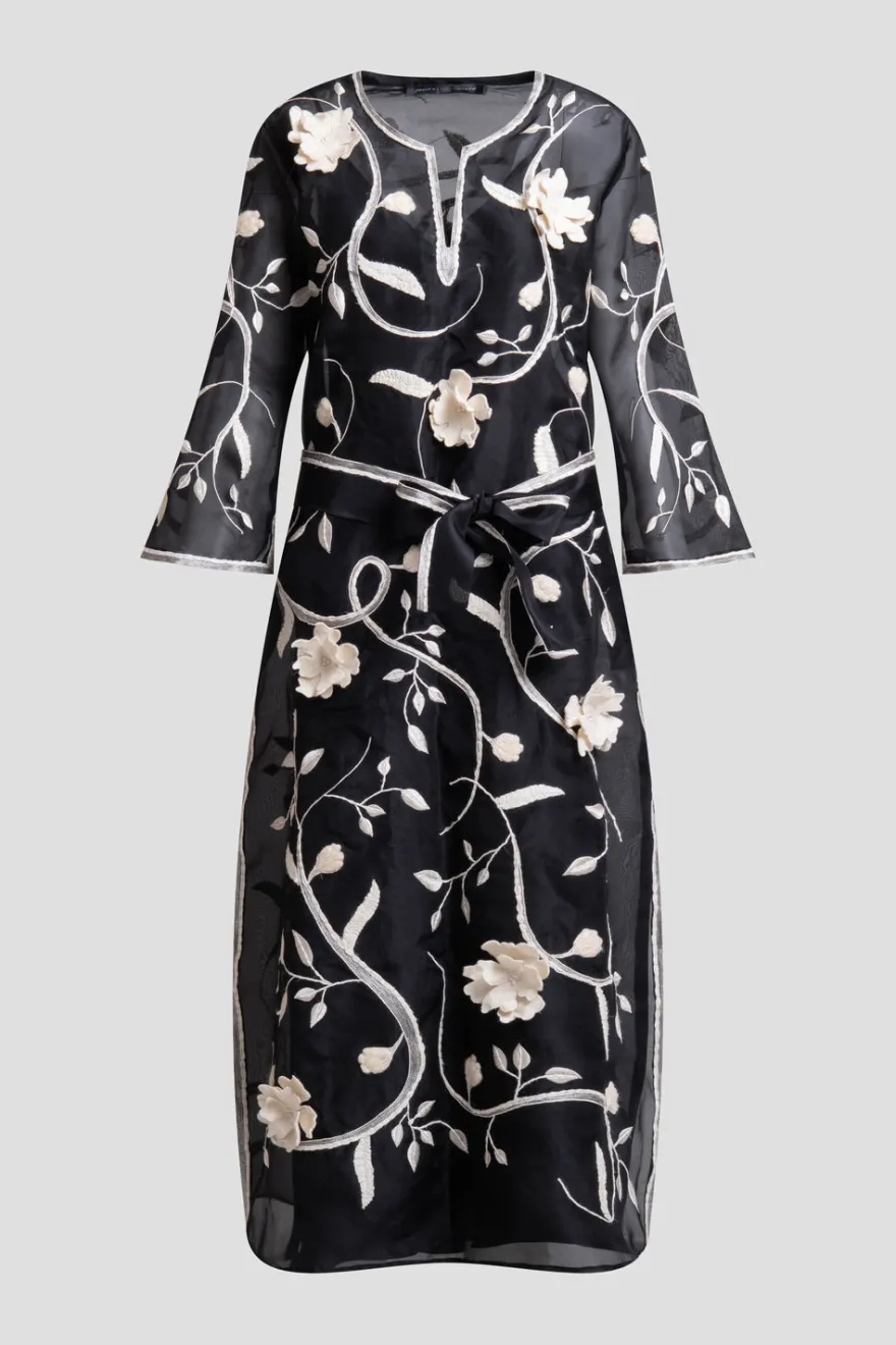 Couture Silk Organza Embellished Caftan