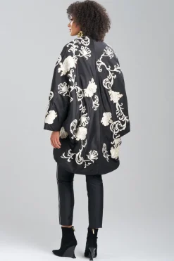 Couture Silk Taffeta Embroidered Coat